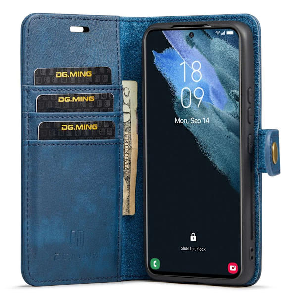 DG.MING 2-in-1 Magnet Plånboksfodral Samsung Galaxy S23 Plus Sininen