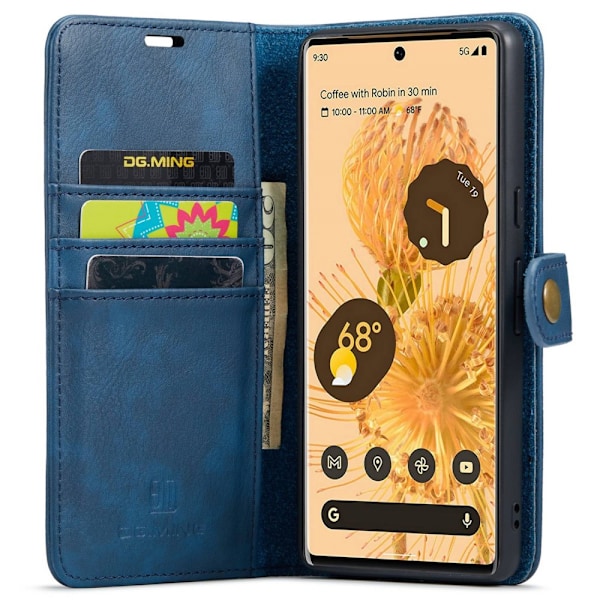 DG.MING 2-in-1 Magnet Wallet Google Pixel 7 Pro Blue
