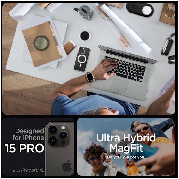 Spigen Ultra Hybrid MagSafe Case iPhone 15 Pro White