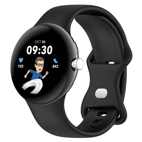 Silikonarmband Google Pixel Watch Svart