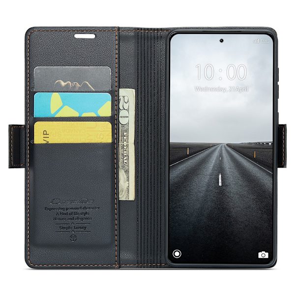CaseMe Slim Pungetui RFID-beskyttelse Xiaomi 14 Pro Sort