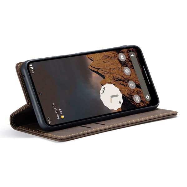 CaseMe Slim Lompakko Kotelo Google Pixel 9 Pro Ruskea