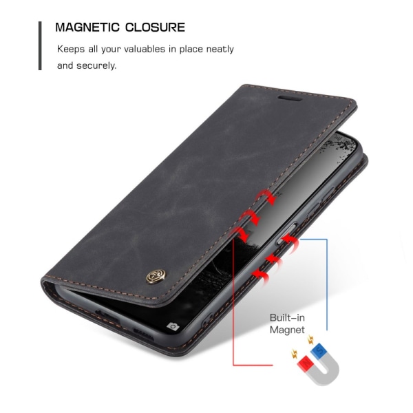 CaseMe Slim Pungetui Xiaomi 11T/11T Pro Sort