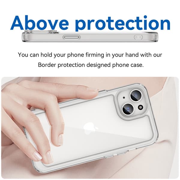 Hybrid Edge Skal iPhone 15 Plus Transparent