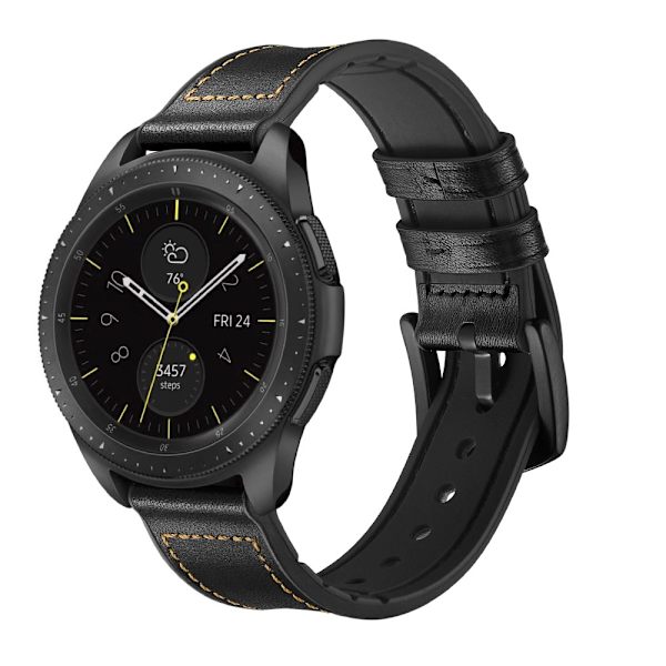 Aito nahkaranneke Samsung Galaxy Watch 5 Prolle, musta