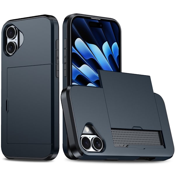 Skal Kortfack iPhone 16 Mørkeblå