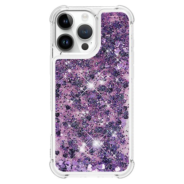 Glitter Bling TPU Case iPhone 16 Pro Lila