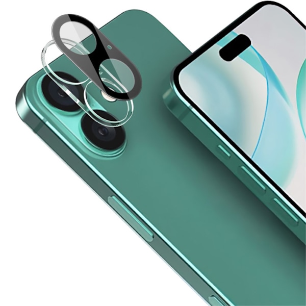 Imak Hærdet Glas Linsebeskyttelse iPhone 16 Plus Sort