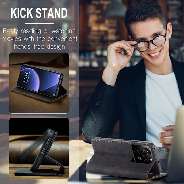 CaseMe Slim Lompakkokotelo Xiaomi 13T Musta