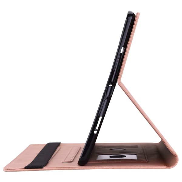 Samsung Galaxy Tab A9 Plus -nahkakotelo, perhoset, vaaleanpunainen