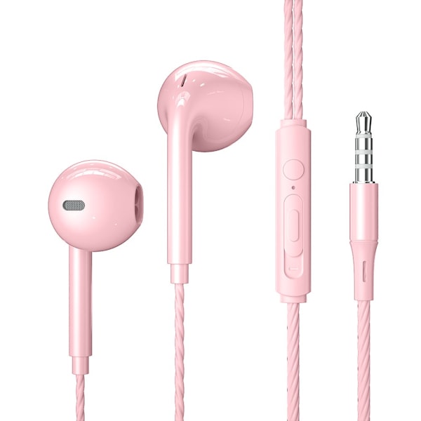 Essager Earbud 3.5mm Hörlurar 1.2m Rosa