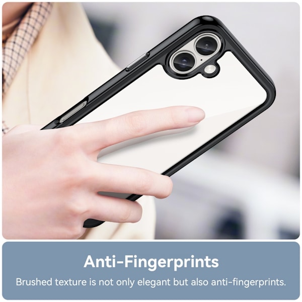 Hybrid Edge Case iPhone 16 Plus Svart