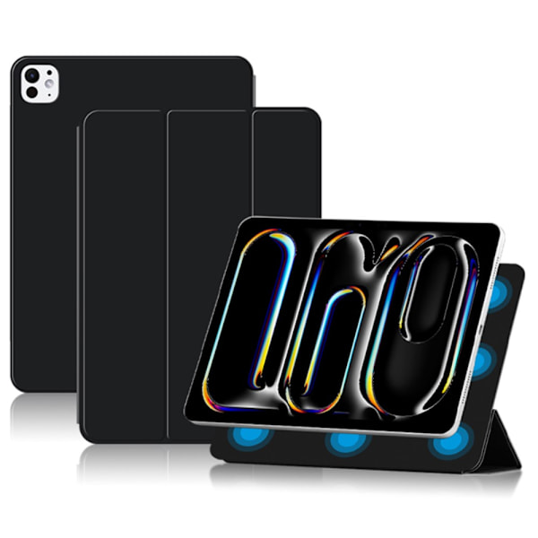iPad Pro 13 7. generation (2024) Etui Tri-fold Magnetisk Sort