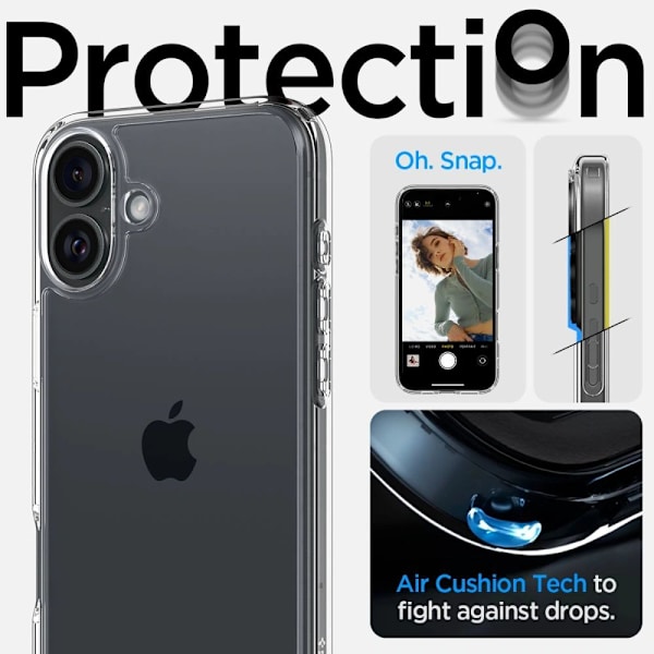 Spigen iPhone 16 Case Ultra Hybrid Crystal Clear