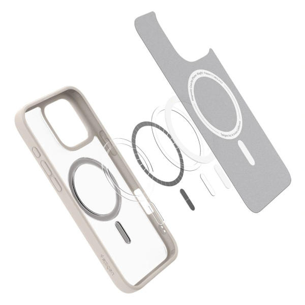 Spigen Ultra Hybrid MagSafe -kuori iPhone 16 Prolle, Frosted Natural T