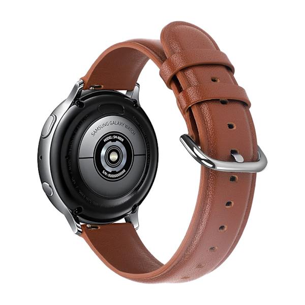 Äkta Läderarmband Samsung Galaxy Watch Active Brun