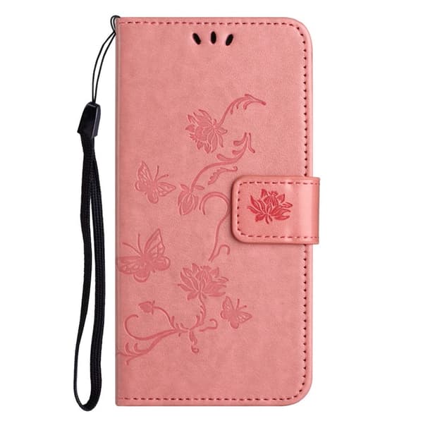 Läderfodral Fjärilar Samsung Galaxy A26 Rosa