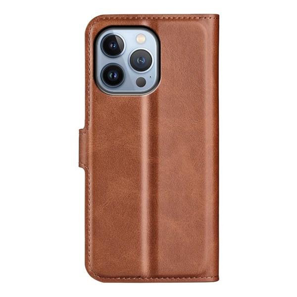 iPhone 14 Pro Pung i Læder Brun