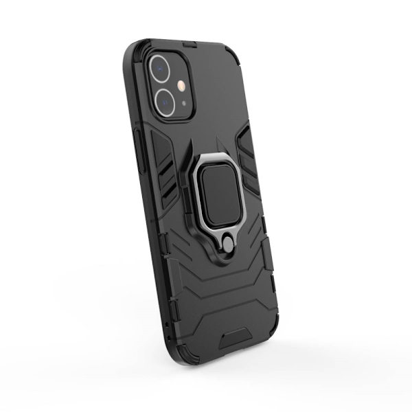 Hybrid Cover Fingerring iPhone 12/12 Pro Sort