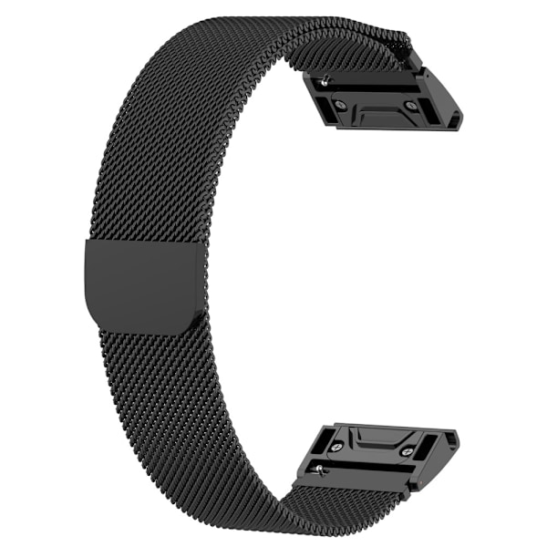 Milanese Loop Armbånd Garmin Fenix 6S Pro Sort