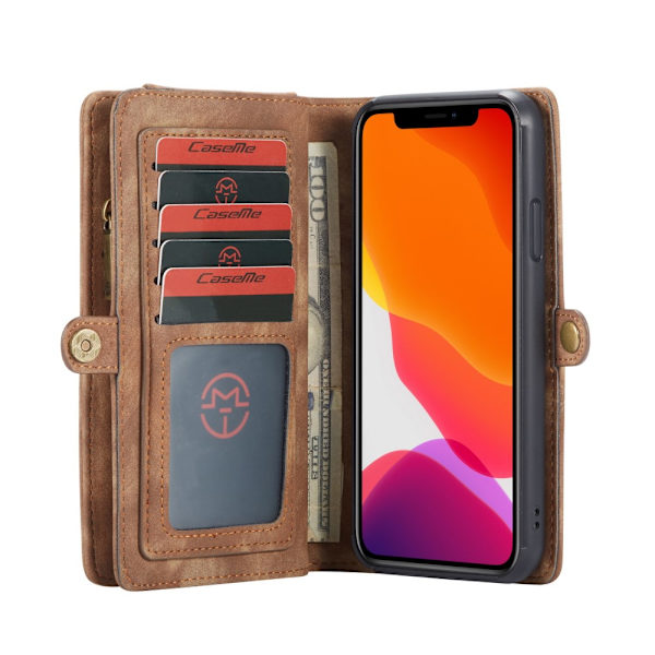 CaseMe Lompakkokotelo Multi-Slot iPhone 11 Ruskea