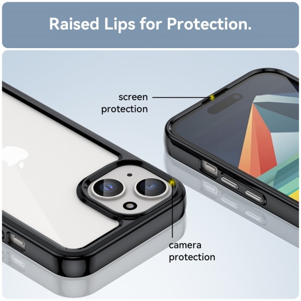 Hybrid Edge Case iPhone 15 Plus Svart