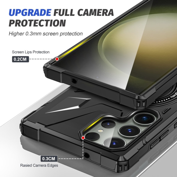 Hybrid cover til Samsung Galaxy S24 Ultra MagSafe Ring Sort