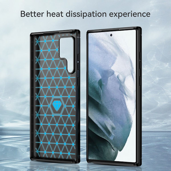 Carbon Shockproof TPU Case Samsung Galaxy S23 Ultra Black