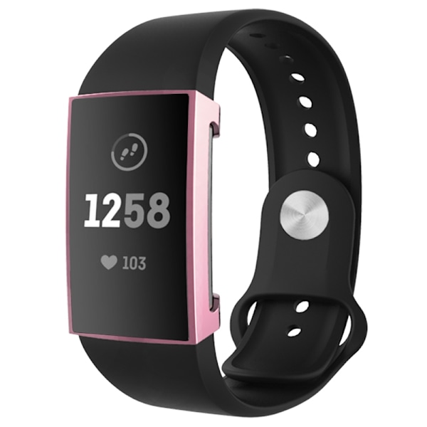 Heltäckende TPU Skal Fitbit Charge 3/4 Rosa