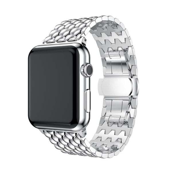 Metallarmband i Fjärilspänne Apple Watch 42/44/45/49 mm Silver