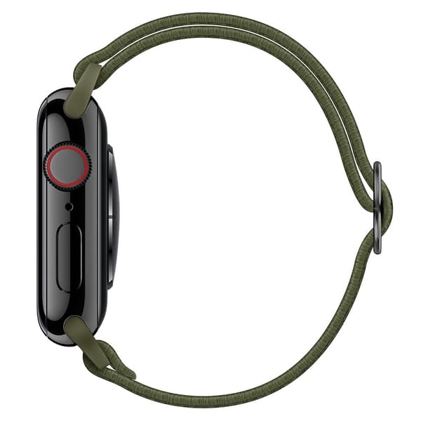 Elastiskt Nylonarmband Apple Watch Series 10 46mm Grön