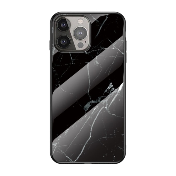 Hærdet glas iPhone 13 Pro cover - Sort marmor