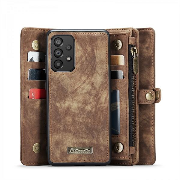CaseMe Multi-Slot 2 i 1 Plånboksfodral Galaxy A53 Ruskea