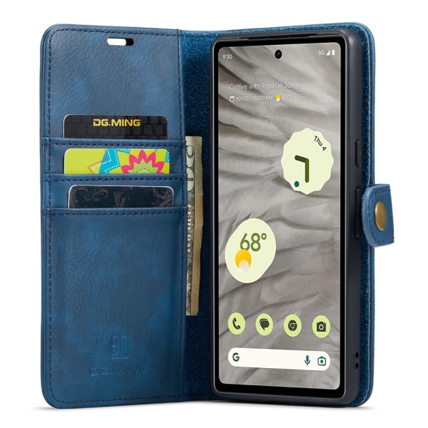DG.MING 2-i-1 Magnet Pung Google Pixel 7a Blå