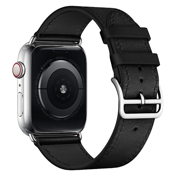Aito Nahkainen Ranneke Apple Watch Series 10 46mm Musta