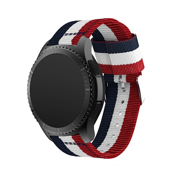 Nylonrem til Samsung Gear S3 Frontier/S3 Classic Rød/Hvid/Blå