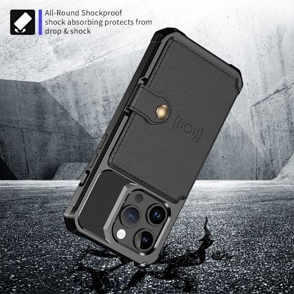 Multi-Slot Case iPhone 15 Pro Svart