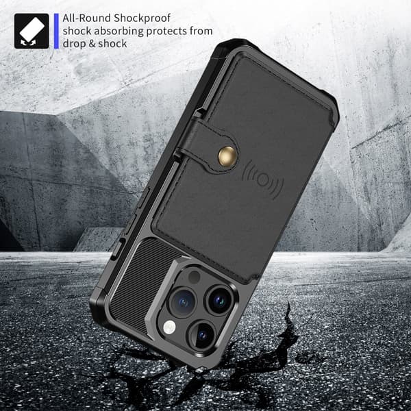 Multi-Slot Skal iPhone 15 Pro Svart