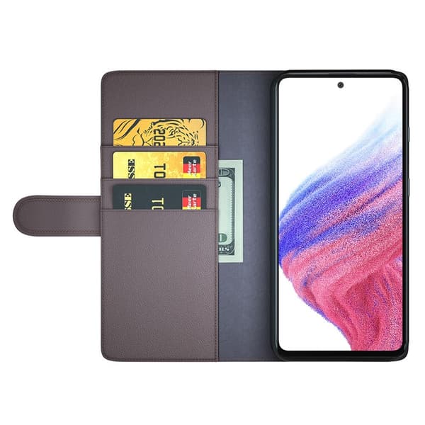 Äkta Läderfodral Samsung Galaxy A53 Brun