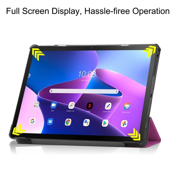 Lenovo Tab M10 Plus (3. generation) Etui Tri-fold Lilla