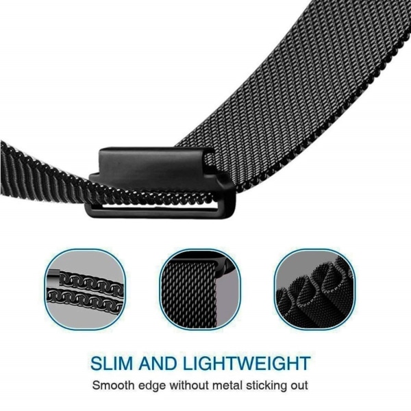 Milanese Loop Rem til Huawei Watch GT/GT 2 46mm/GT 2e Sort