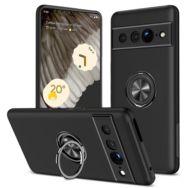 Etui med Ringholder til Google Pixel 7 Pro Sort