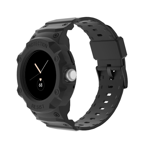 Google Pixel Watch 2 Stødsikkert Cover + Rem Sort