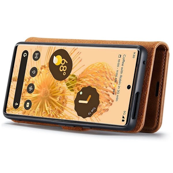 DG.MING 2-in-1 Magnet Wallet Google Pixel 7 Pro Cognac