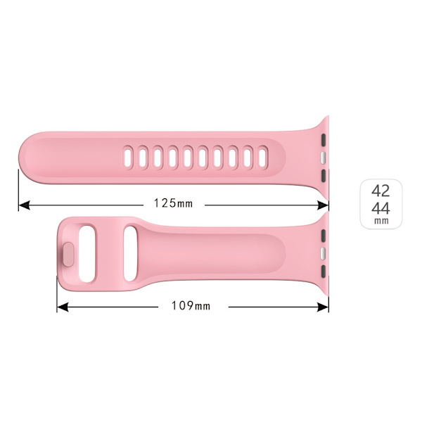 Silikoniranneke Apple Watch Series 10 46mm Vaaleanpunainen