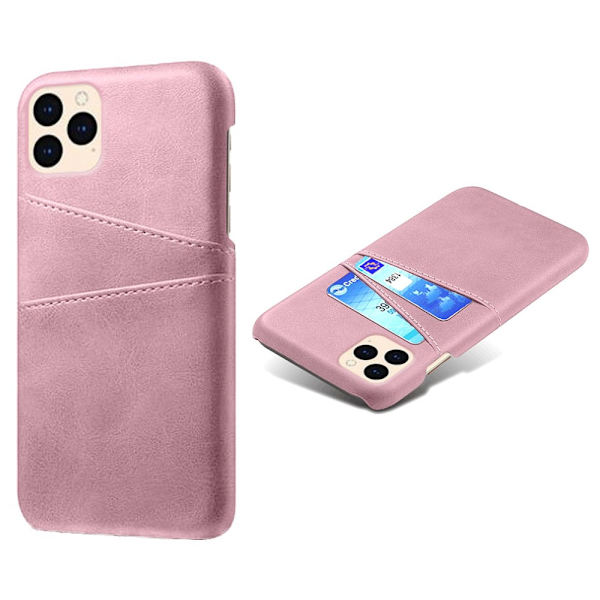 Läderskal Med Kortfack iPhone 12/12 Pro Rosa