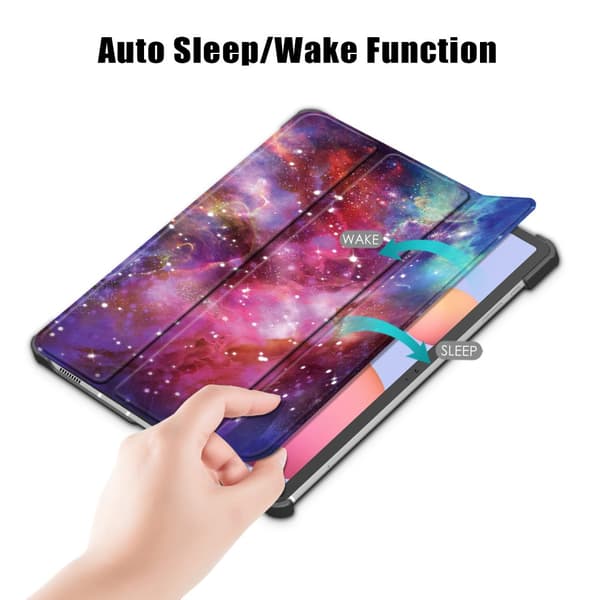 Samsung Galaxy Tab S7 Plus/S8 Plus 12.4 Etui Tri-fold Stjernehimmel
