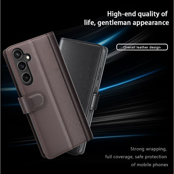 Ægte læder etui Samsung Galaxy S23 FE Brun