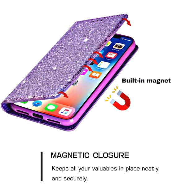 Glitter Pungetui Samsung Galaxy S23 Plus Lilla
