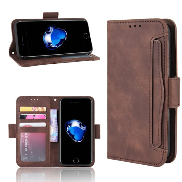 Multi Slot Pung Etui iPhone 7/8/SE Brun